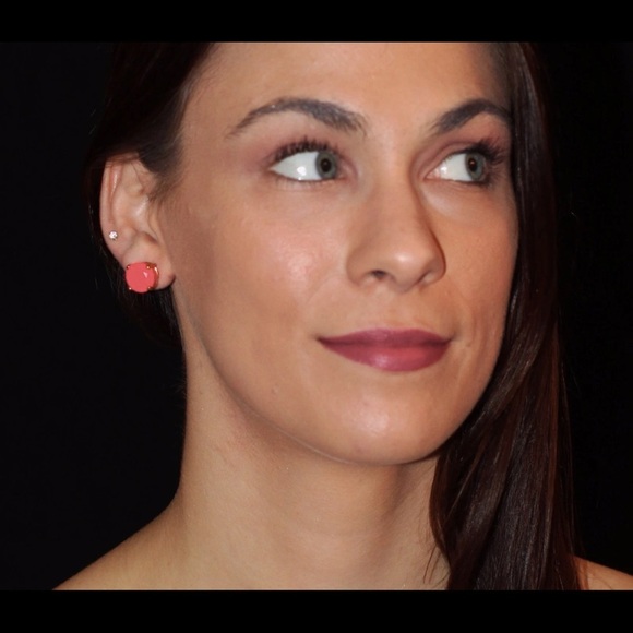 KATE SPADE • Pink Coral Gumdrop Stud Earrings - Picture 2 of 7